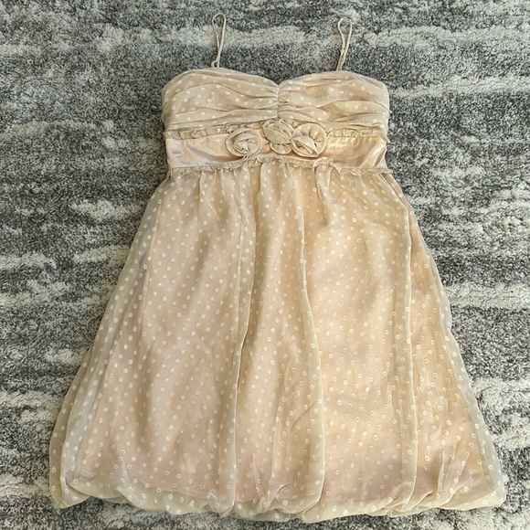 NWT- Essential by A.B.S. Allen Schwartz Cream Cocktail Mini Dress - Picture 8 of 14